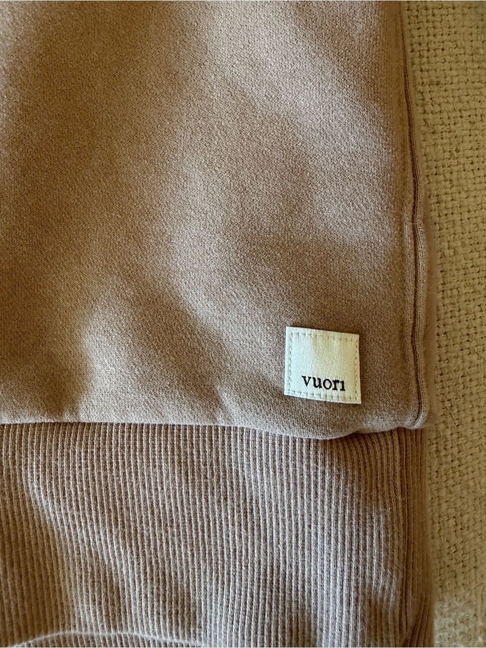Vuori Half-Zip Hoodie in Light Brown - Picture 3 of 5